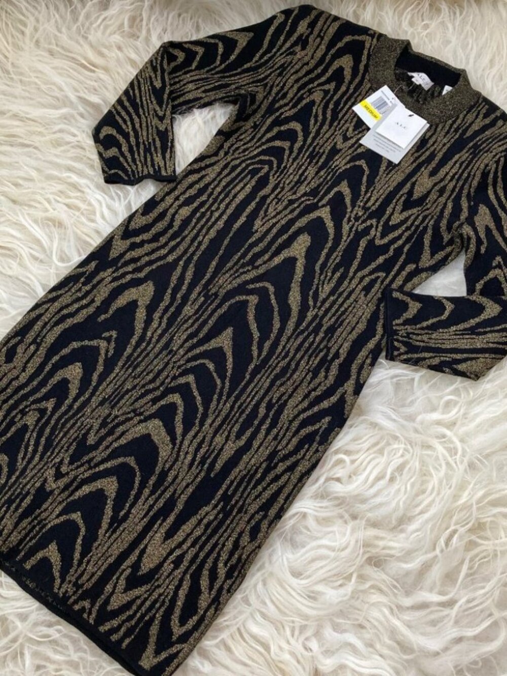 ALC ZIGGY METALLIC CREW NECKLINE SHEATH DRESS 0542 - Picture 4 of 7